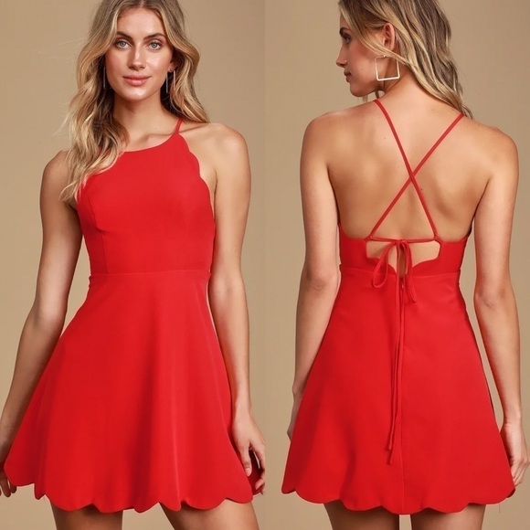 Lulus Play On Curves Backless Dress in Red Size Medium - Picture 1 of 7